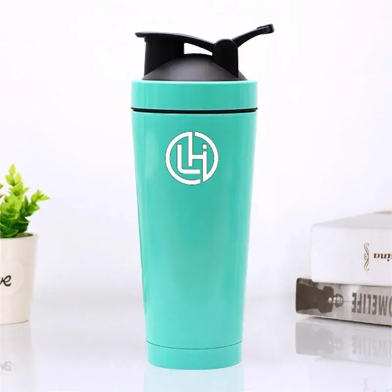 Stainless Steel Protein Shaker Bottle Light Green – LHI