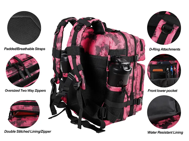 gym backpack pink