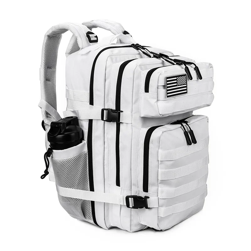 white gym backpack