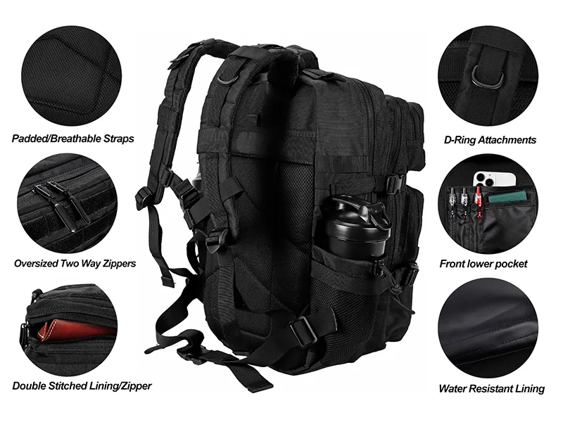 black gym backpack